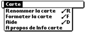 PALM M130 - Menu info carte - 1