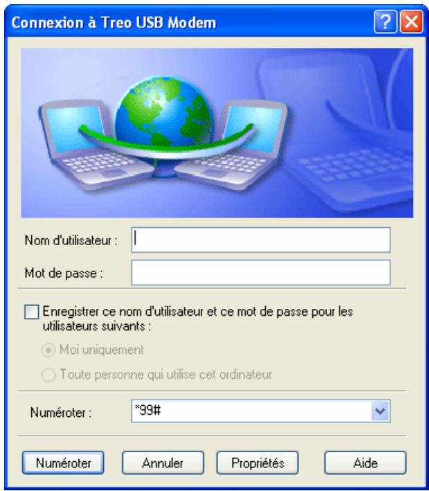 PALM TREO 750V - Utilisation d'une connexion d'accès réseau à distance USB pour la première fois - 1