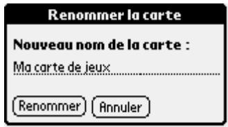 PALM TUNGSTEN T2 - Pour renommer une carte : - 1