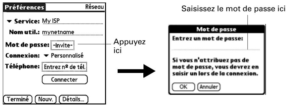 PALM TUNGSTEN T2 - Pour saisir un mot de passe : - 1