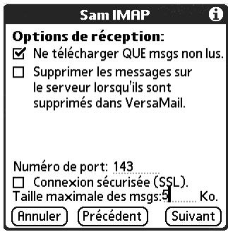 PALM TUNGSTEN T2 - Taille maximale des messages - 2