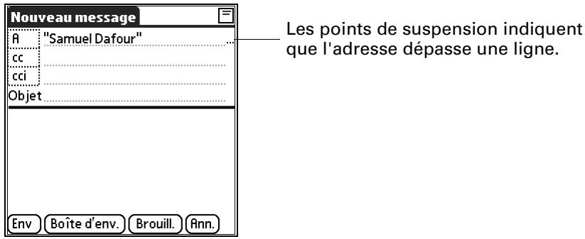 PALM TUNGSTEN T2 - Pour entrer l'adresse : - 3