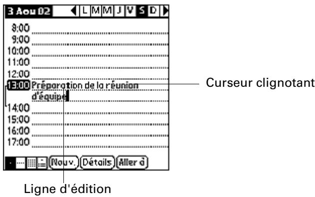 PALM TUNGSTEN T2 - Modification d'un enregistrement - 1