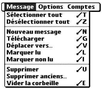 PALM TUNGSTEN T2 - Marquage de messages comme étant lus ou non lus - 2