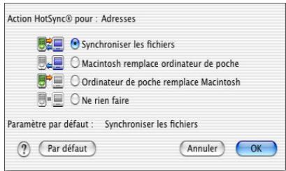 PALM TUNGSTEN T2 - Pour restaurer vos données à partir d'un macintosh après une réinitialisation matérielle : - 1