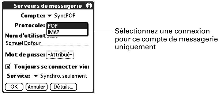 PALM TUNGSTEN T2 - Pour modifier votre nom d'utilisateur ou votre mot de passe : - 3
