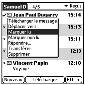 PALM TUNGSTEN T2 - Marquage de messages comme étant lus ou non lus - 1