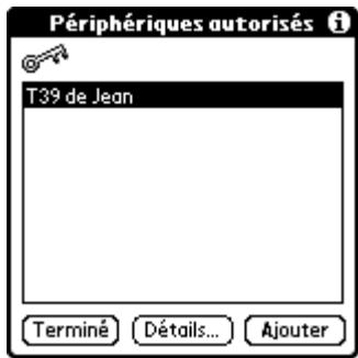 PALM TUNGSTEN T2 - Pour supprimer un périphérique autorisé : - 1