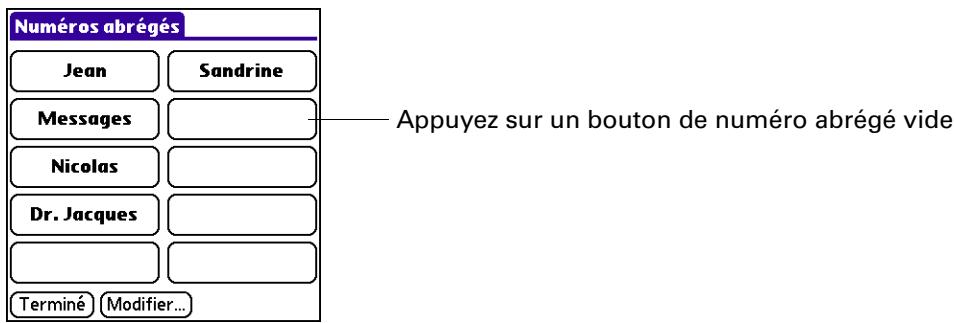 PALM TUNGSTEN T2 - Pour ajouter un numéro abrégé - 2