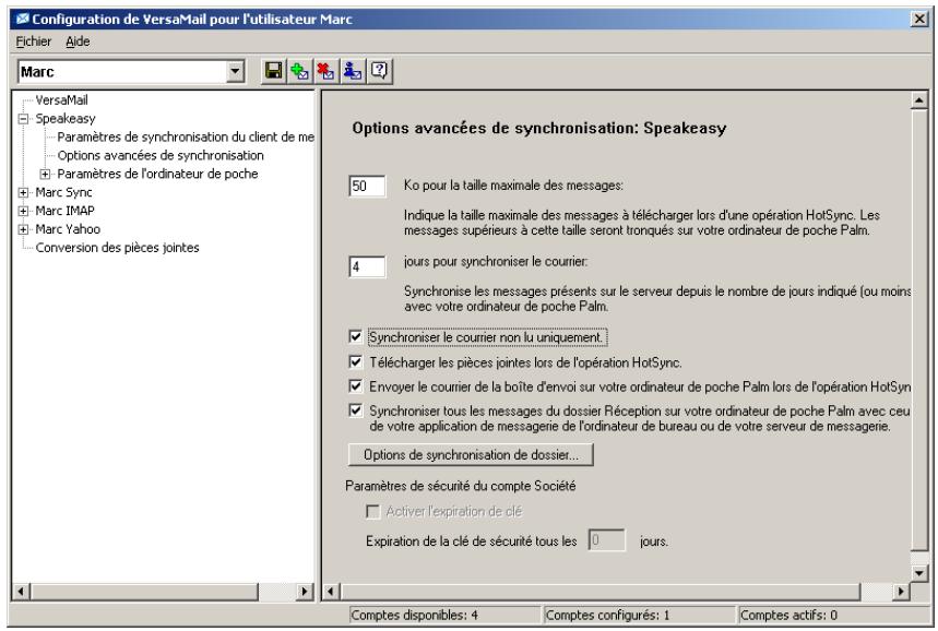 PALM TUNGSTEN T2 - Synchroniser tous les messages du dossier reçus - 1