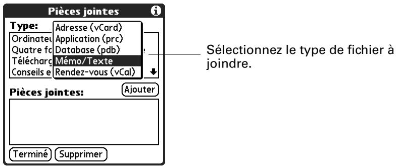 PALM TUNGSTEN T2 - Ajout de fichiers à partir d'une application d'ordinateur de poche - 2