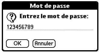 PALM TUNGSTEN T2 - Pour saisir un mot de passe : - 2