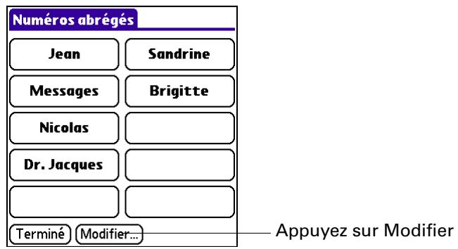 PALM TUNGSTEN T2 - Pour modifier un numéro abrégé : - 2