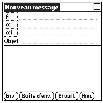 PALM TUNGSTEN T2 - Pour créer un message : - 3