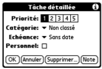 PALM TUNGSTEN T2 - Pour afficher la boîte de dialogue tâché détaillée : - 2