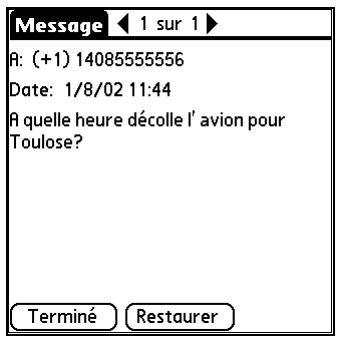 PALM TUNGSTEN T2 - Pour consulter les messages se trouvant dans la corbeille : - 1