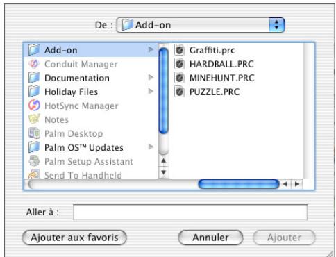 PALM TUNGSTEN T2 - Installation d'applications et de fichiers sur macintosh - 2