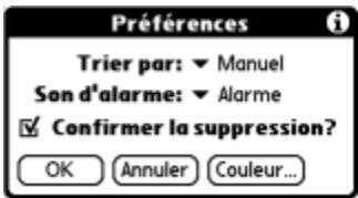 PALM TUNGSTEN T2 - Pour trier des enregistrements des applications adresses, notes, mémo vocal et bloc-notes: - 2