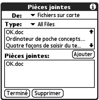 PALM TUNGSTEN T2 - Ajout de fichiers à partir d'une carte d'extension - 5