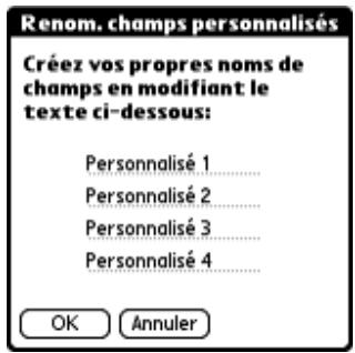 PALM TUNGSTEN T2 - Renommage champs personnalisés - 1