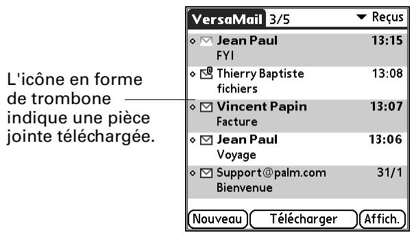 PALM TUNGSTEN T2 - Pour télécharger une pièce jointe : - 1