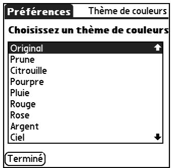 PALM TUNGSTEN T2 - Pour sélectionner une couleur : - 1