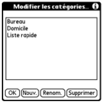 PALM TUNGSTEN T2 - Pour définir une nouvelle catégorie : - 2