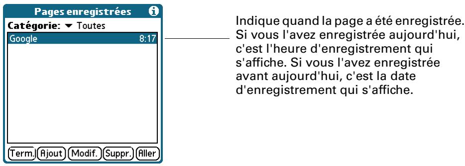 PALM TUNGSTEN T2 - Pour ouvrir une page enregistrée : - 1