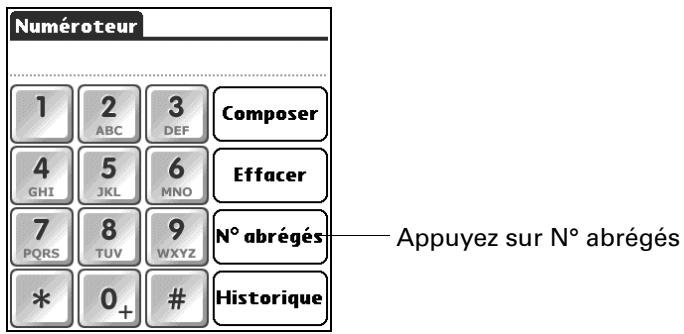 PALM TUNGSTEN T2 - Pour ajouter un numéro abrégé - 1