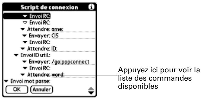 PALM TUNGSTEN T2 - Scripts de connexion - 1
