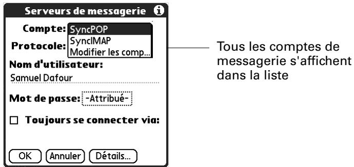 PALM TUNGSTEN T2 - Ajout du protocole APOP à un compte - 2