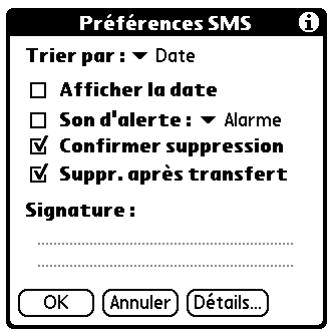 PALM TUNGSTEN T2 - Pour définir une signature : - 1