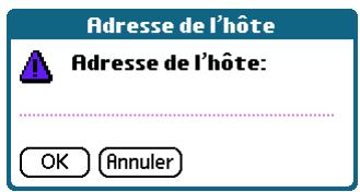 PALM TUNGSTEN T2 - Pour accéder à un nouveau serveur hôte : - 2