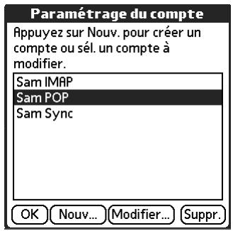 PALM TUNGSTEN T2 - Pour supprimer un compte : - 2