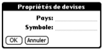 PALM TUNGSTEN T2 - Pour définir un symbole de devise personnalisé : - 2