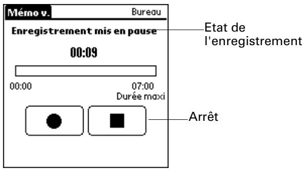 PALM TUNGSTEN T2 - Pause au cours d'un enregistrement et reprise - 2