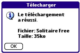 PALM TUNGSTEN T2 - Téléchargement d'un fichier sur votre ordinateur de poche - 3