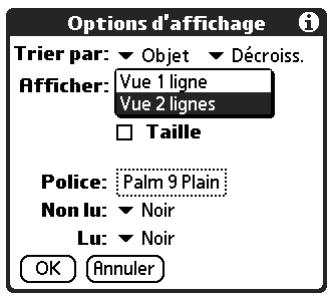 PALM TUNGSTEN T2 - Pour changer l'ordre de tri : - 3