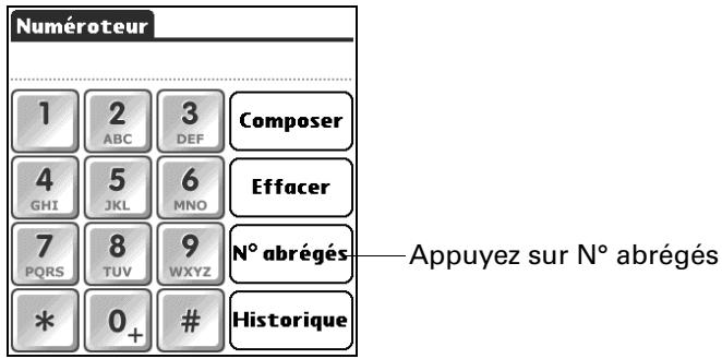 PALM TUNGSTEN T2 - Pour modifier un numéro abrégé : - 1