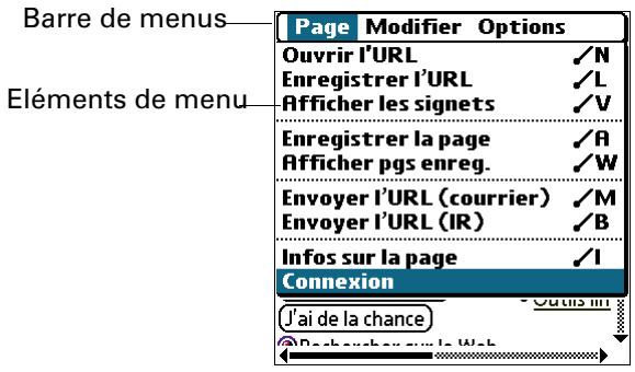 PALM TUNGSTEN T2 - Présentation de l'écran du navigateur web pro - 2