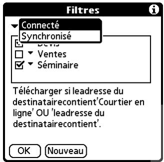 PALM TUNGSTEN T2 - Pour activer ou désactiver un filtre : - 2