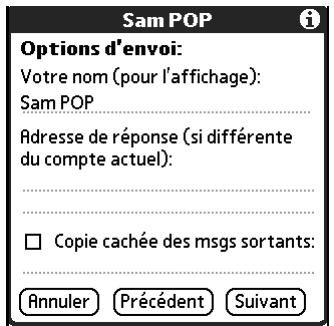 PALM TUNGSTEN T2 - Copie cachée des messages sortants - 1
