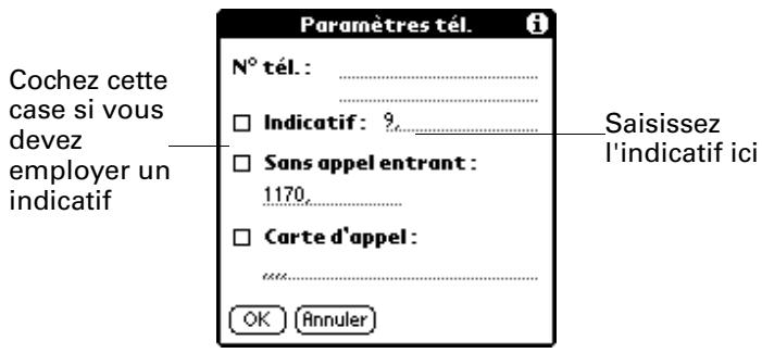 PALM TUNGSTEN T2 - Pour saisir un indicatif : - 1