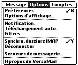 PALM TUNGSTEN T2 - Synchronisation sans fil du dossier IMAP - 2
