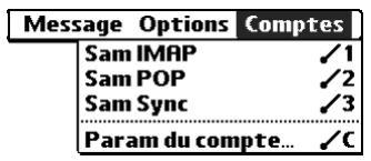 PALM TUNGSTEN T2 - Pour supprimer un compte : - 1