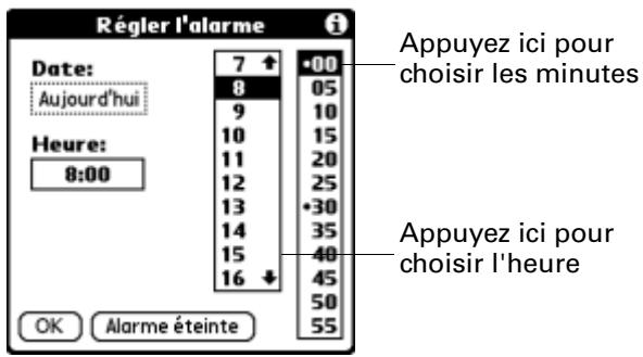 PALM TUNGSTEN T2 - Pour définir une alarme pour une note : - 2