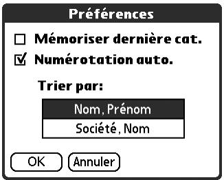 PALM TUNGSTEN T2 - Pour trier des enregistrements des applications adresses, notes, mémo vocal et bloc-notes: - 1