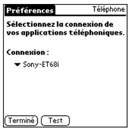 PALM TUNGSTEN T2 - Pour configurer les préférences téléphone : - 1