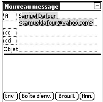 PALM TUNGSTEN T2 - Pour entrer l'adresse : - 2