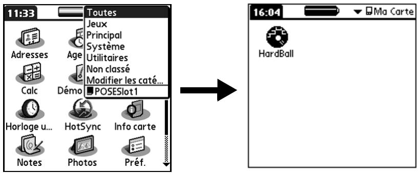 PALM TUNGSTEN T2 - Passage d'une application à une autre - 3